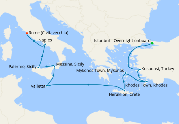 Cruise Itinerary Map