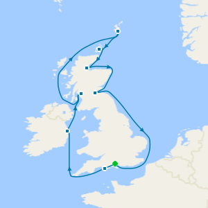 Irish Counties & Scottish Shores from Southampton