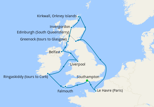 Cruise Itinerary Map