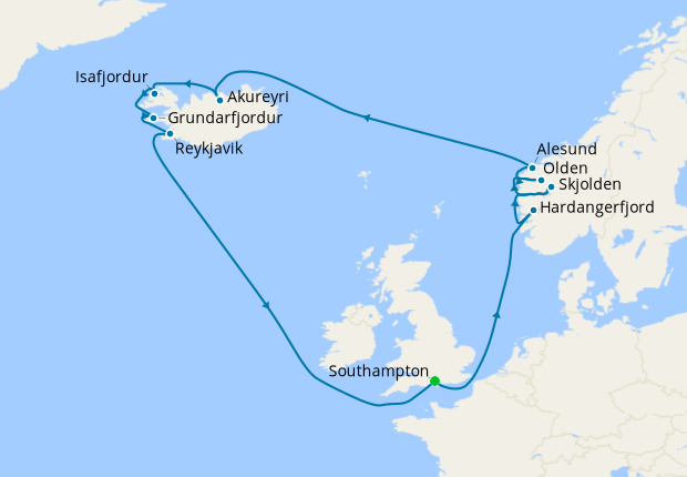 Cruise Itinerary Map