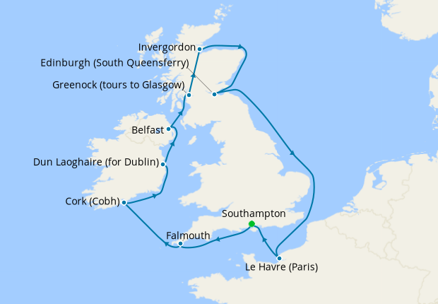 Cruise Itinerary Map