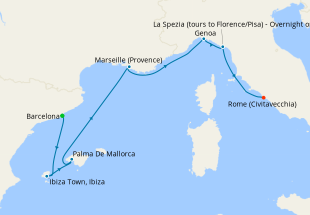 Cruise Itinerary Map