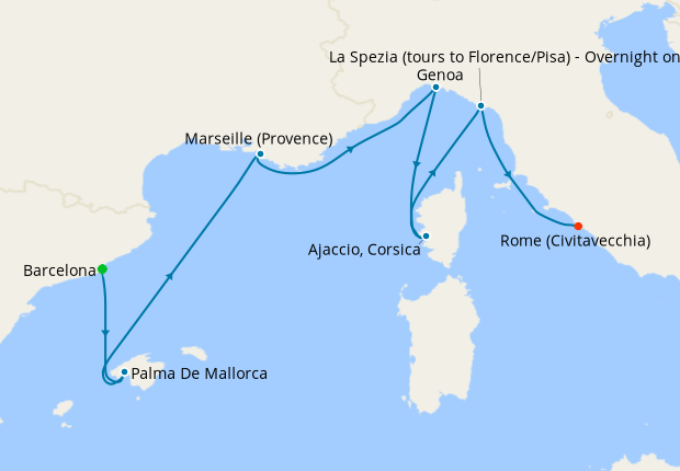 Cruise Itinerary Map