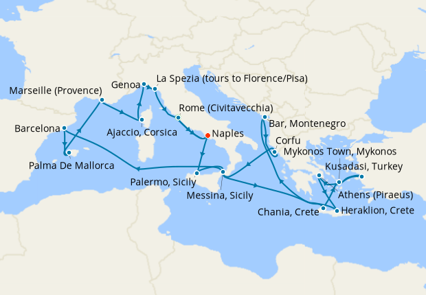 Cruise Itinerary Map