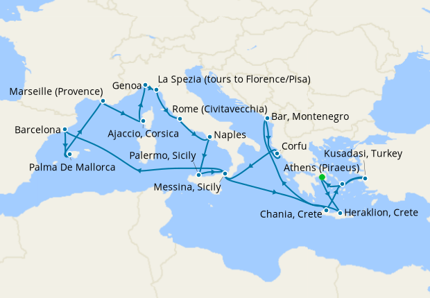 Cruise Itinerary Map