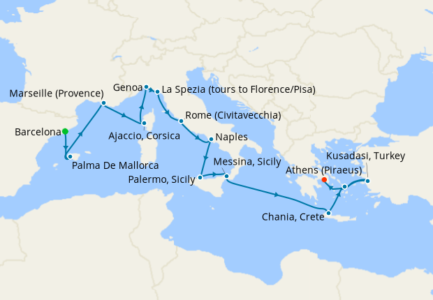 Cruise Itinerary Map