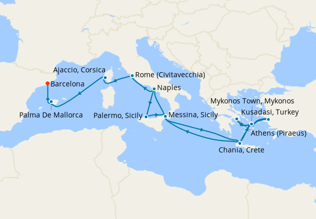 Cruise Itinerary Map