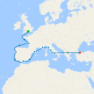 France, Spain & Italy Fly Cruise from Southampton to Istanbul