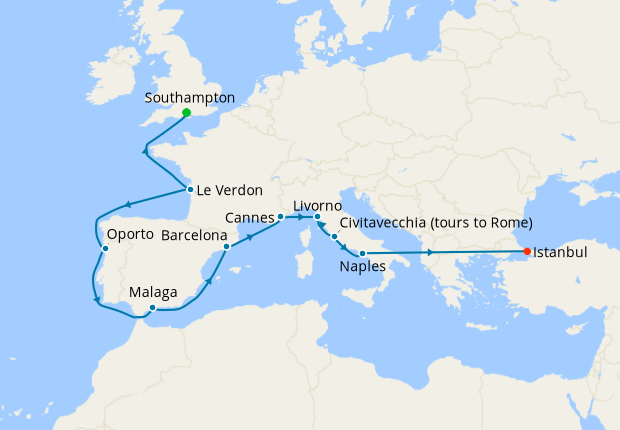 Cruise Itinerary Map