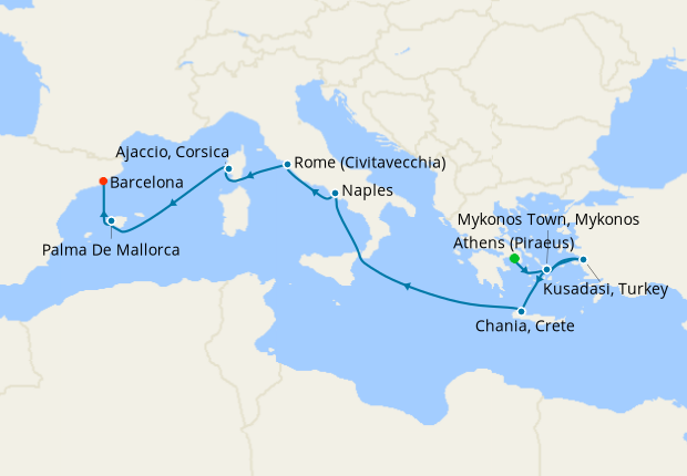 Cruise Itinerary Map