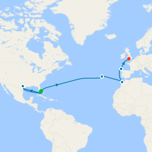 Western Europe Passage from Ft. Lauderdale to Southampton