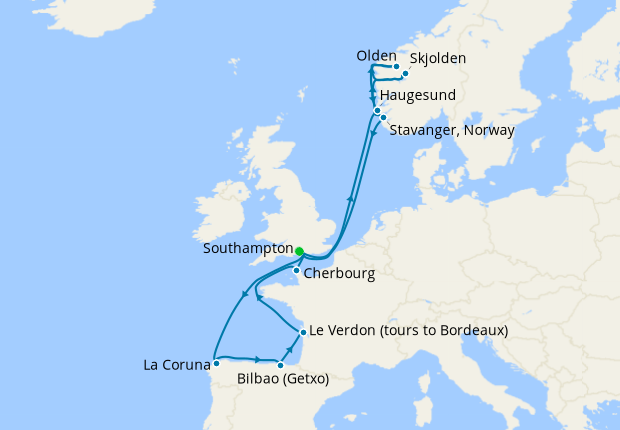 Cruise Itinerary Map