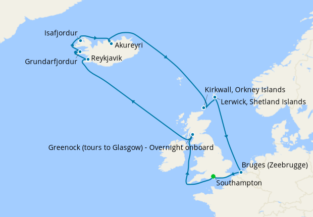 Cruise Itinerary Map