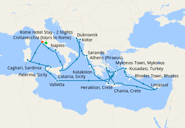 Cruise Itinerary Map