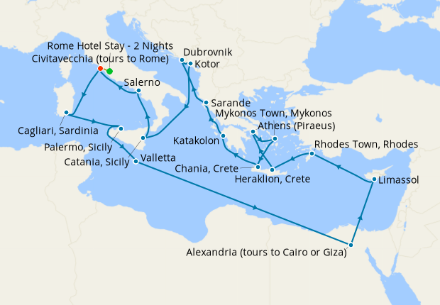 Cruise Itinerary Map