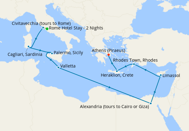 Cruise Itinerary Map