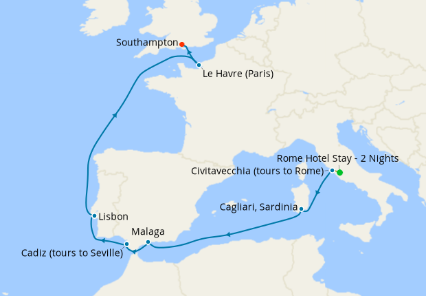 Cruise Itinerary Map