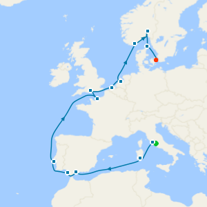 Mediterranean & Northern Europe Explorer from Rome with Stay
