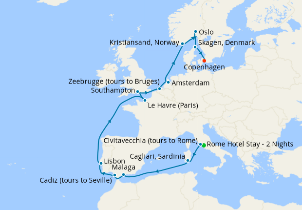 Cruise Itinerary Map