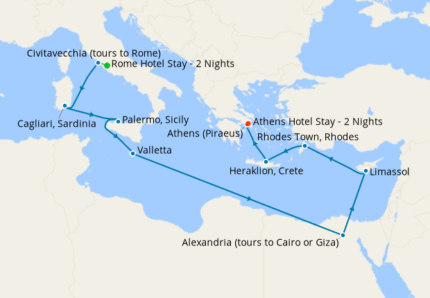 Cruise Itinerary Map