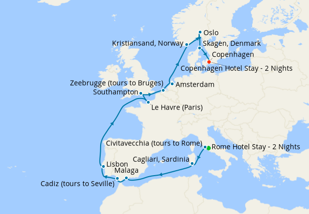 Cruise Itinerary Map