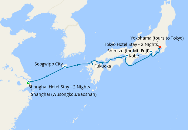 Cruise Itinerary Map