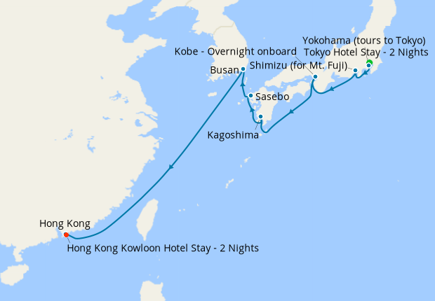 Cruise Itinerary Map