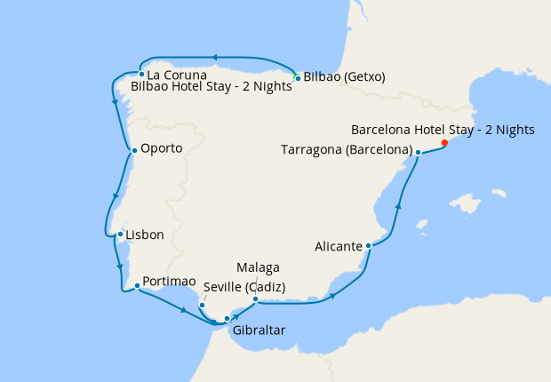 Cruise Itinerary Map