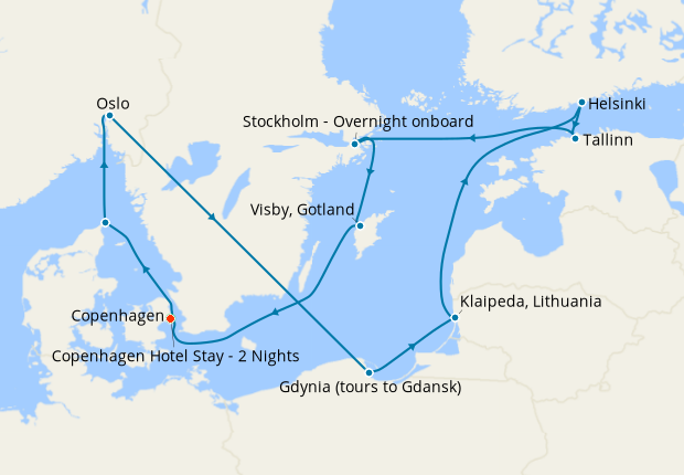 Cruise Itinerary Map