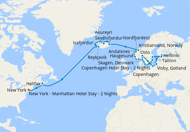 Cruise Itinerary Map