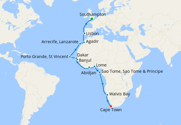 Cruise Itinerary Map