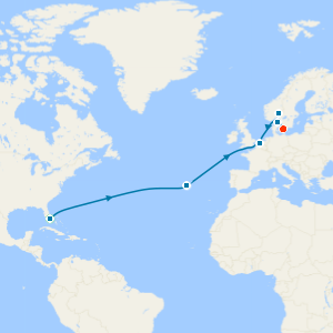 Northern Europe Passage with Miami Beach and Copenhagen Stays