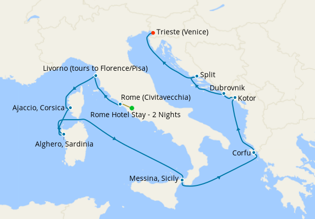Cruise Itinerary Map