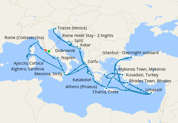Cruise Itinerary Map