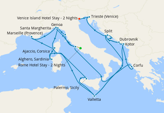 Cruise Itinerary Map