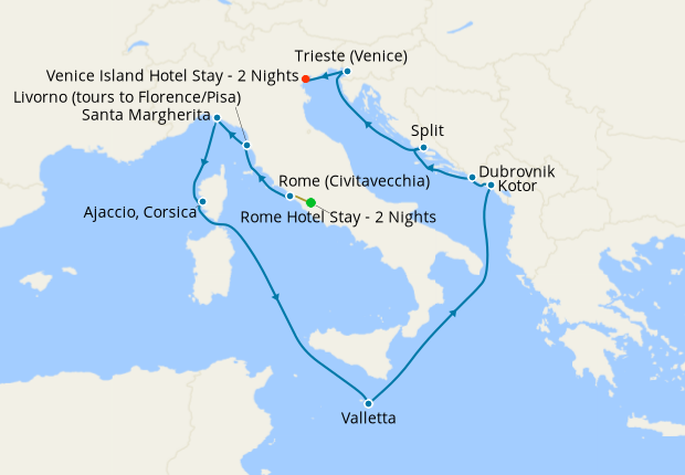 Cruise Itinerary Map