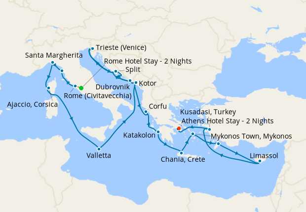 Cruise Itinerary Map