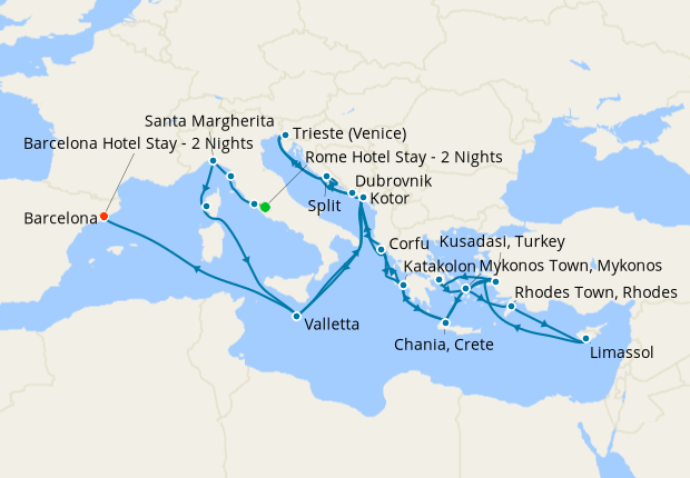 Cruise Itinerary Map