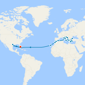 Mediterranean, Aegean & Moroccan Grand Adventure with Rome and Miami Beach Stays