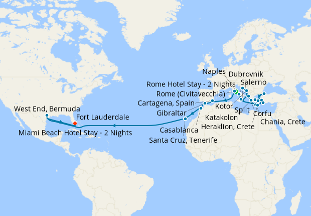 Cruise Itinerary Map