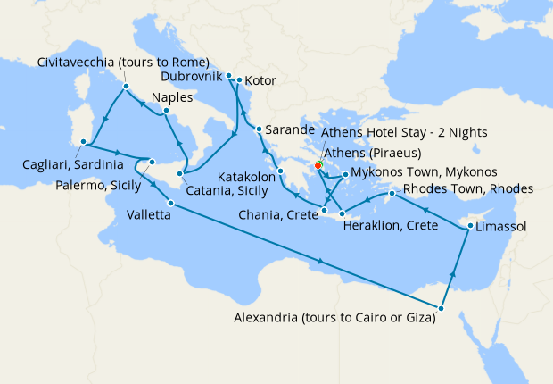 Cruise Itinerary Map