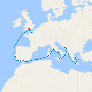 Mediterranean & Western Europe Explorer from Athens to Southampton with Stay