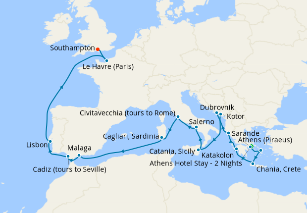 Cruise Itinerary Map