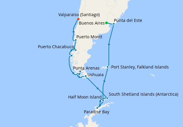 Cruise Itinerary Map