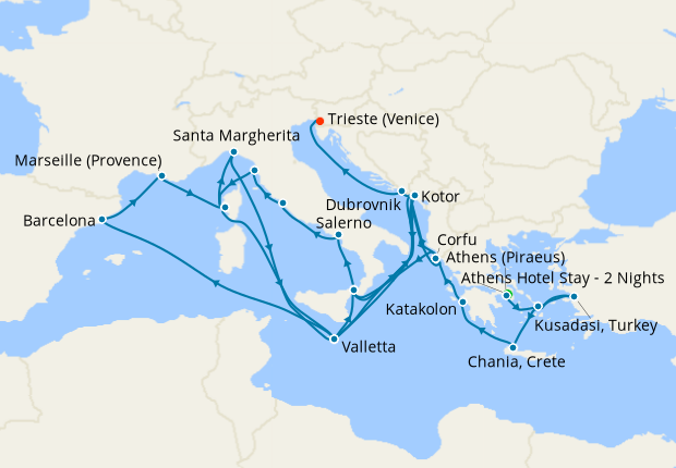 Cruise Itinerary Map