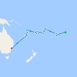 Isles Of The Navigators from Papeete to Sydney