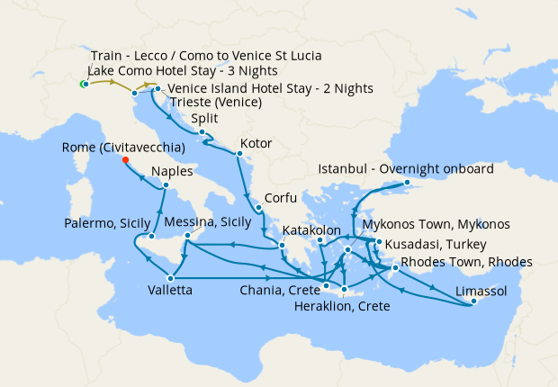 Cruise Itinerary Map