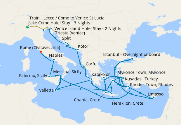 Cruise Itinerary Map