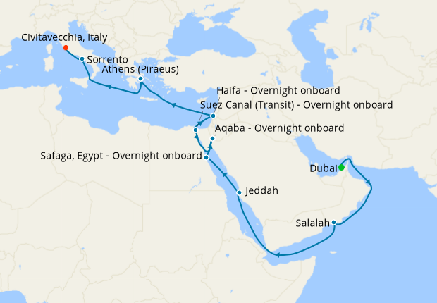Cruise Itinerary Map