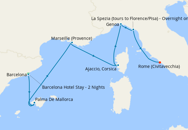 Cruise Itinerary Map